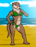 Vidra nő bikiniben (Inkscape digitalizált)