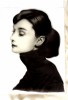 Audrey Hepburn airbrush-al fújva cukorlapra